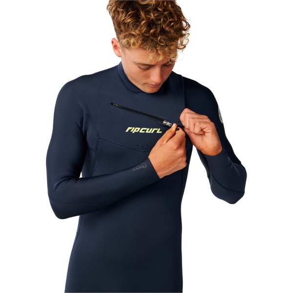 2026 Rip Curl Mens Dawn Patrol Pro 4/3mm Chest Zip Wetsuit 16WMFS - Navy